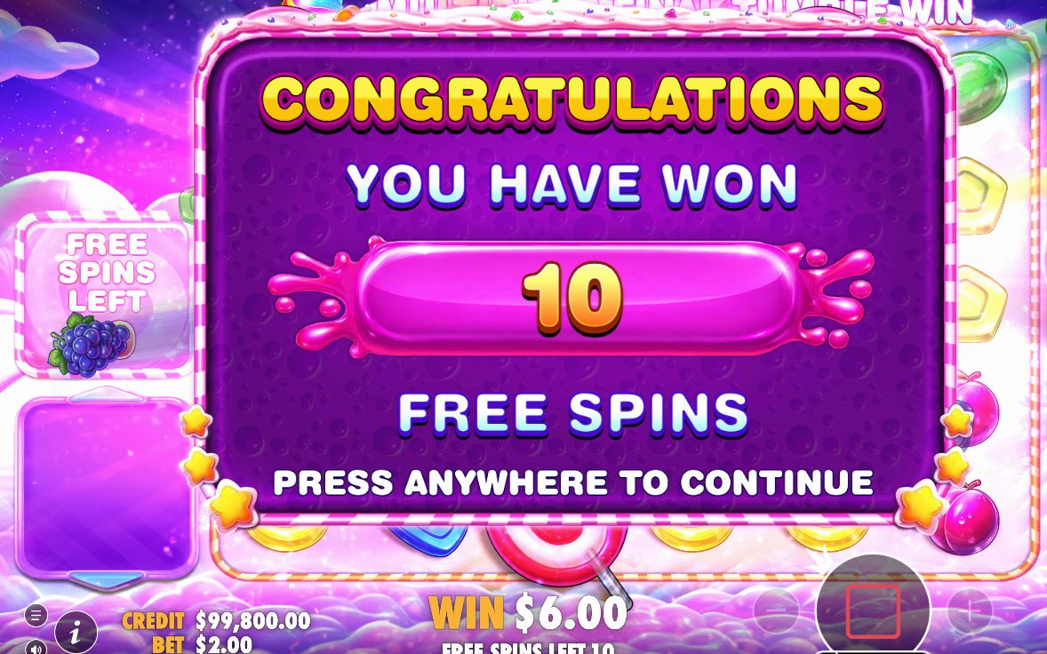 Free Spins med 10 snurrar och MULTIPLIER-bomber på rullarna