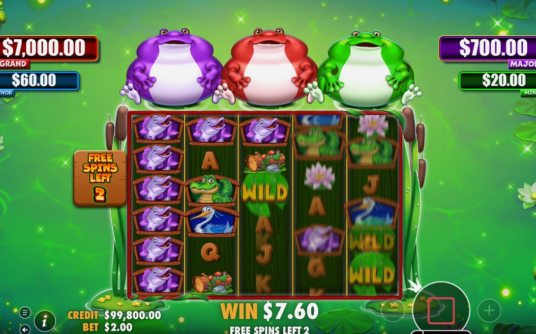 Free Spins i bonusläget med spelets hjul synliga